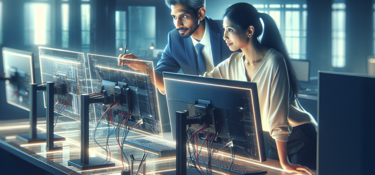 Reducerea Durerilor de Gât prin Calibrarea Setup-ului Multi Monitor